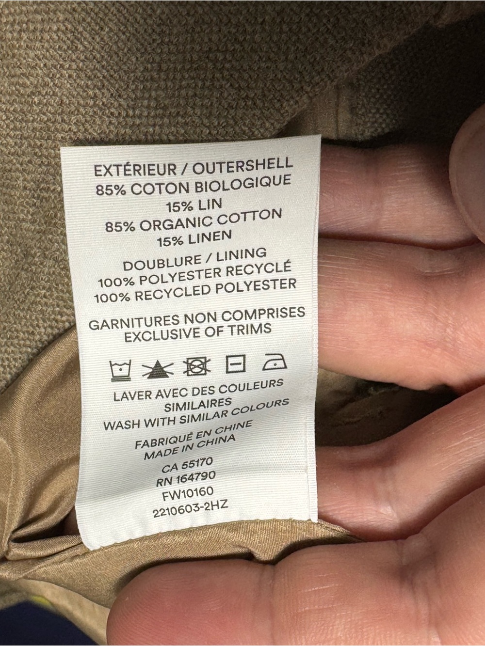 FRANK AND OAK Women's Amelia Cotton-Linen Balloon Fit Pant, Sz 10, Beige - Picture 11 of 13